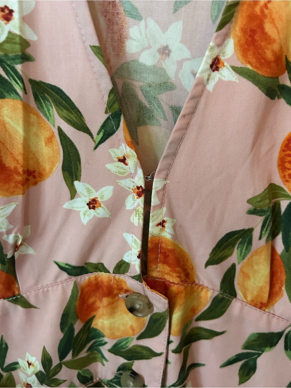 Marine Layer Camila Pink Floral and fruit dress L - Picture 7 of 7